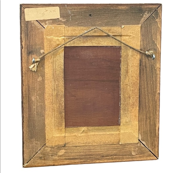 Vintage 1950s Gold gilt Florentine Ceramic Limoges French framed cameo picture - Picture 7 of 7